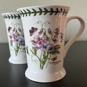Set of 2 Pimpernel Botanic Garden Sweet Pea Mug / Cup ~ Lathyrus Odoratus